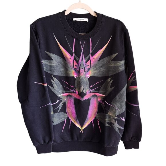 Givenchy Paris Sweatshirt Men's XS Black Birds of Prey Pullover Crew Neck - Picture 1 of 13